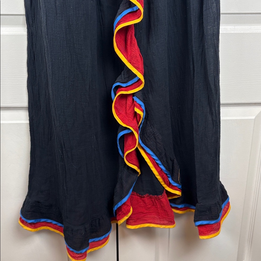 Vintage Patti Cappalli Bi-Rage 70s Boho Ruffle Maxi Dress Size small - Picture 6 of 9